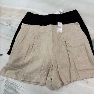 Bundle 2 pairs linen blend shorts